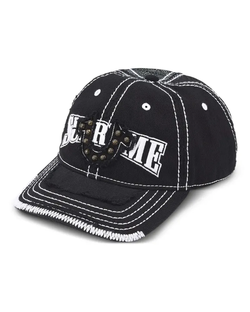 Supreme Being True Religion® Baseballkappe mit Mesh-Rückeneinsatz - Schwarz Schwarz
