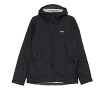 Kapuzenjacke mit Logo-Patch - Schwarz