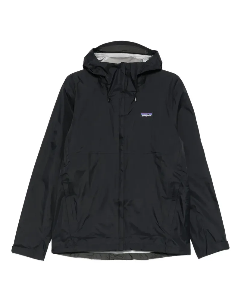 Patagonia Kapuzenjacke mit Logo-Patch - Schwarz Schwarz