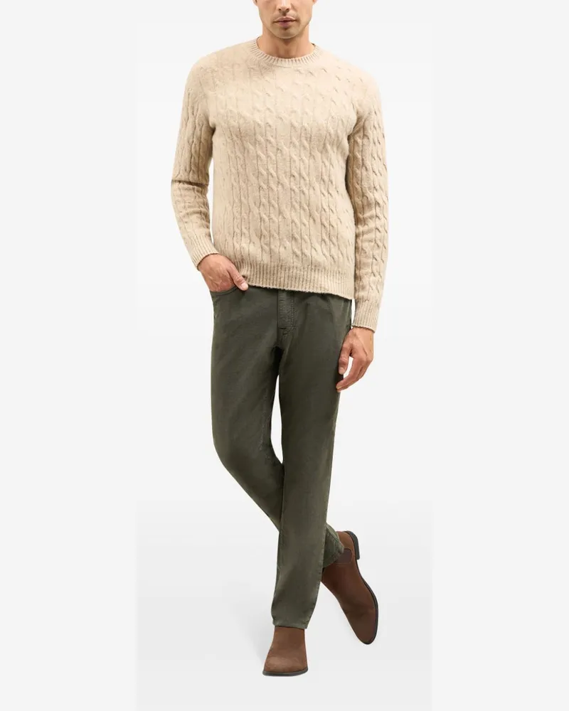 Boglioli Gerade Hose mit Logo-Patch - Grün Grün