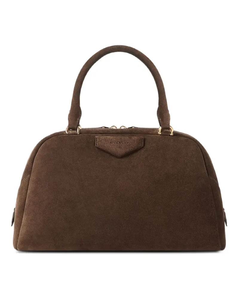 Givenchy Antigona East-West Bowlingtasche aus Wildleder - Braun Braun