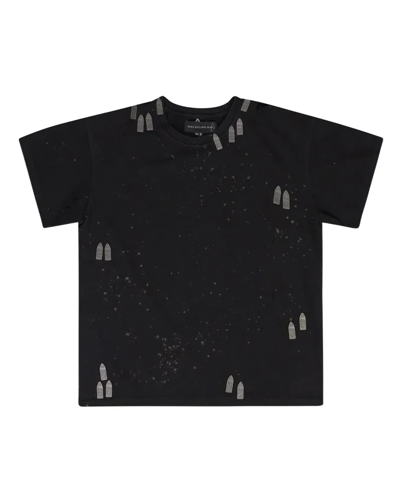 WHO DECIDES WAR T-Shirt mit Beschlägen - Schwarz Schwarz