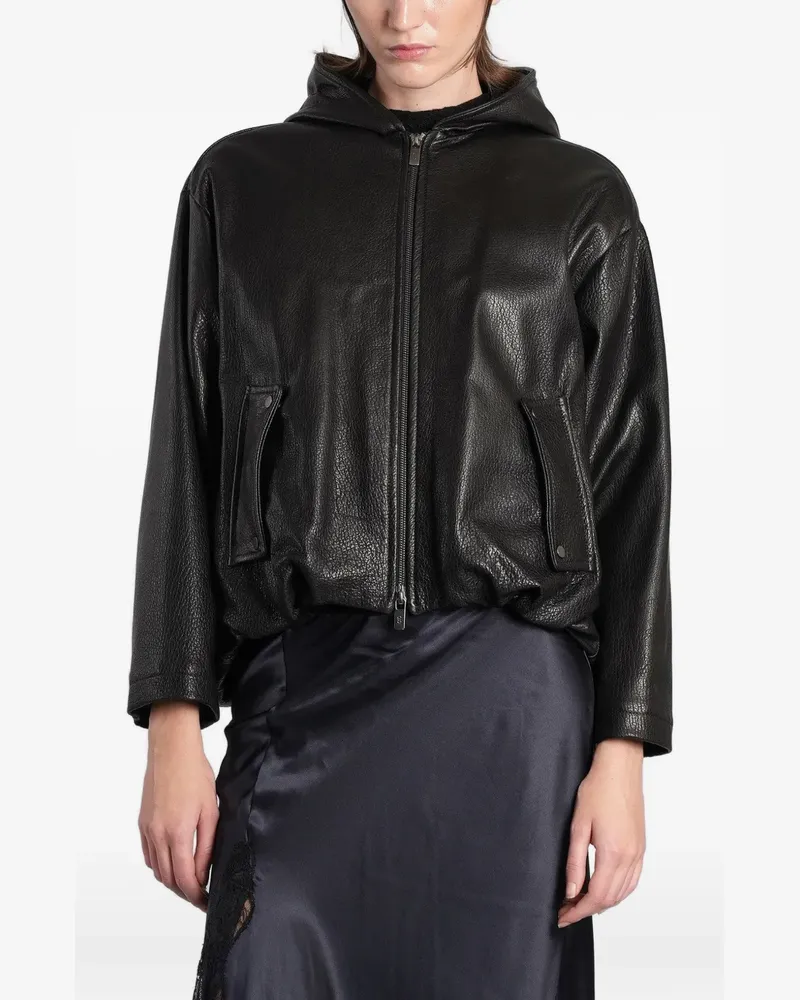 Salvatore Santoro Blus leather jacket - Schwarz Schwarz