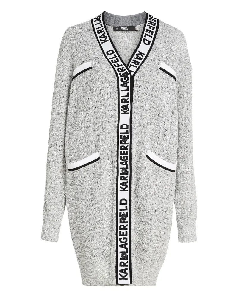 Karl Lagerfeld Bouclé-Cardigan - Grau Grau