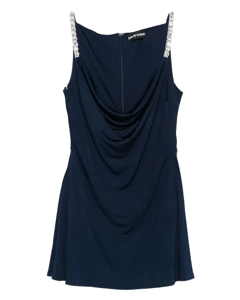 David Koma Kleid mit Zierriemen - Blau Blau