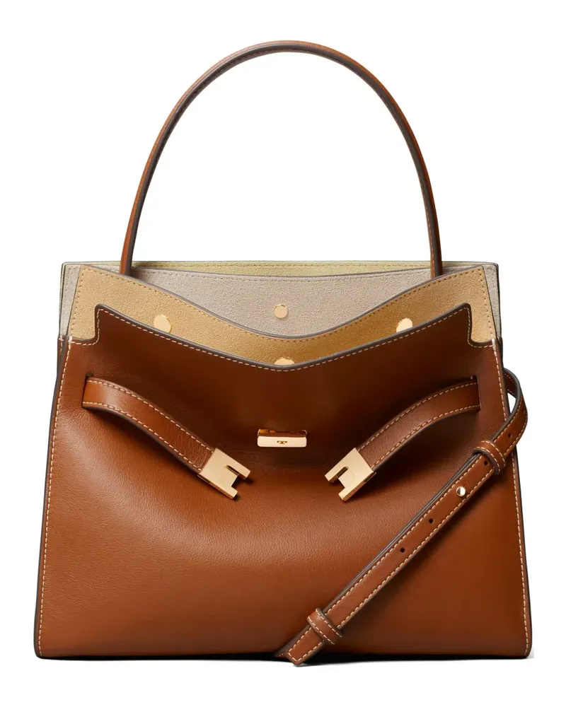 Tory Burch Kleine Lee Radziwill Double Handtasche - Braun Braun