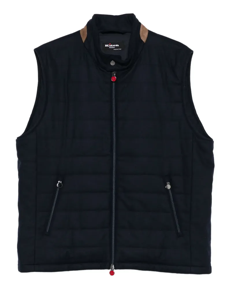 Kiton Gesteppte Weste - Blau Blau