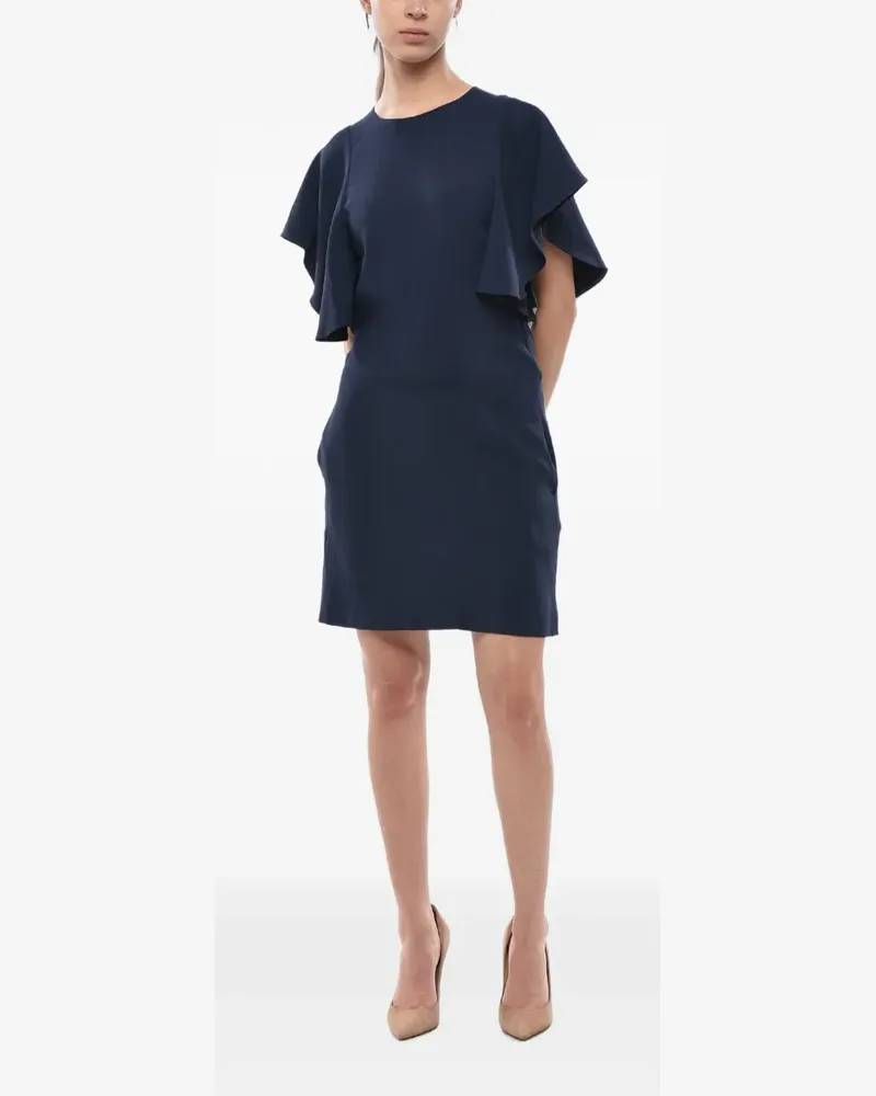 Stella McCartney Mini Etuikleid Lana mit Rüschenärmeln - Blau Blau