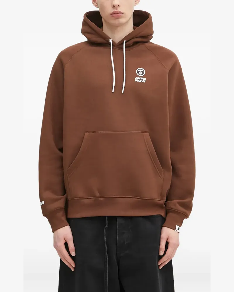 BAPE Hoodie mit Logo-Stickerei - Braun Braun