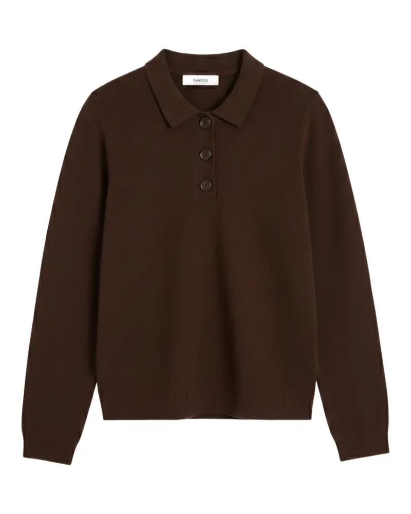 Chinti & Parker Pullover mit Poloshirtkragen - Braun Braun