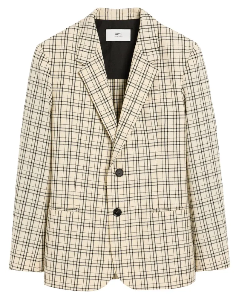 AMI Paris Teils gefütterter Blazer - Nude Nude