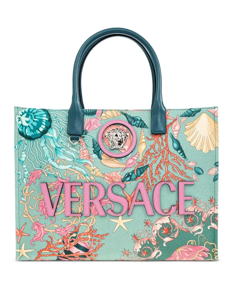 Versace Tote Bag mit Medusa-Kopf-Print - Grün Grün