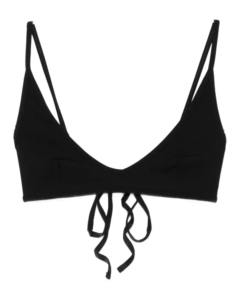 Totême Scoop-neck tie-fastening bikini top - Schwarz Schwarz