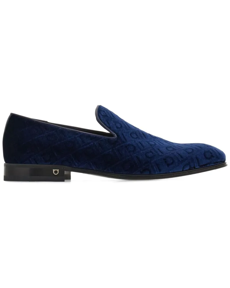 Ferragamo Loafer aus Samt - Blau Blau