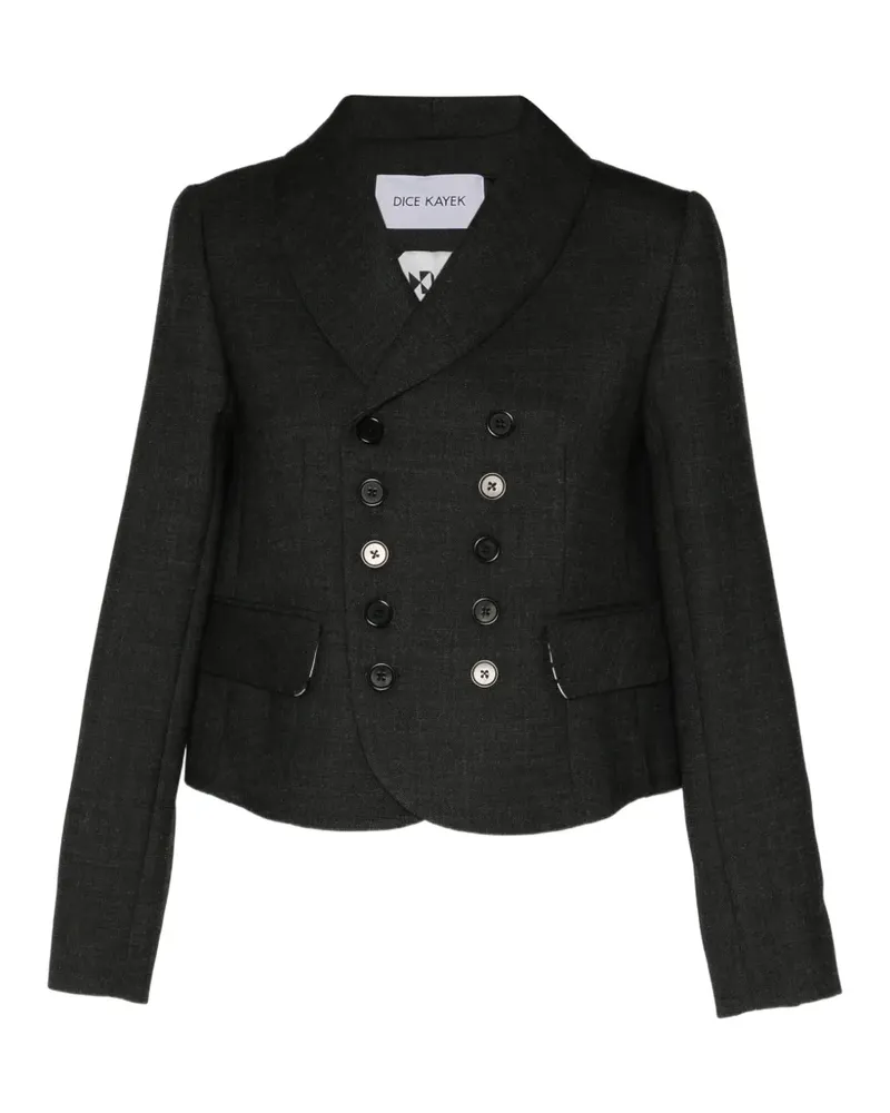 Dice Kayek Cropped-Jacke mit Knöpfen - Grau Grau