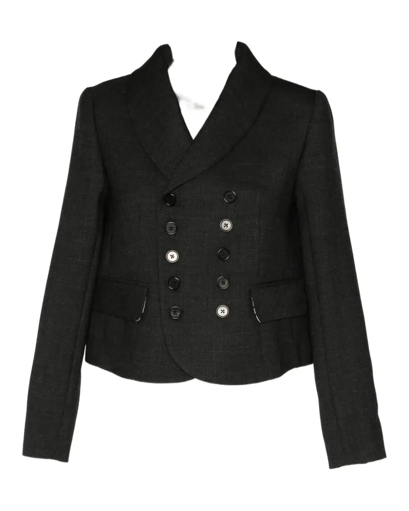 Dice Kayek Cropped-Jacke mit Knöpfen - Grau Grau