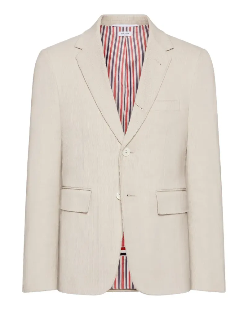 Thom Browne Schmaler Cordmantel - Weiß Weiß