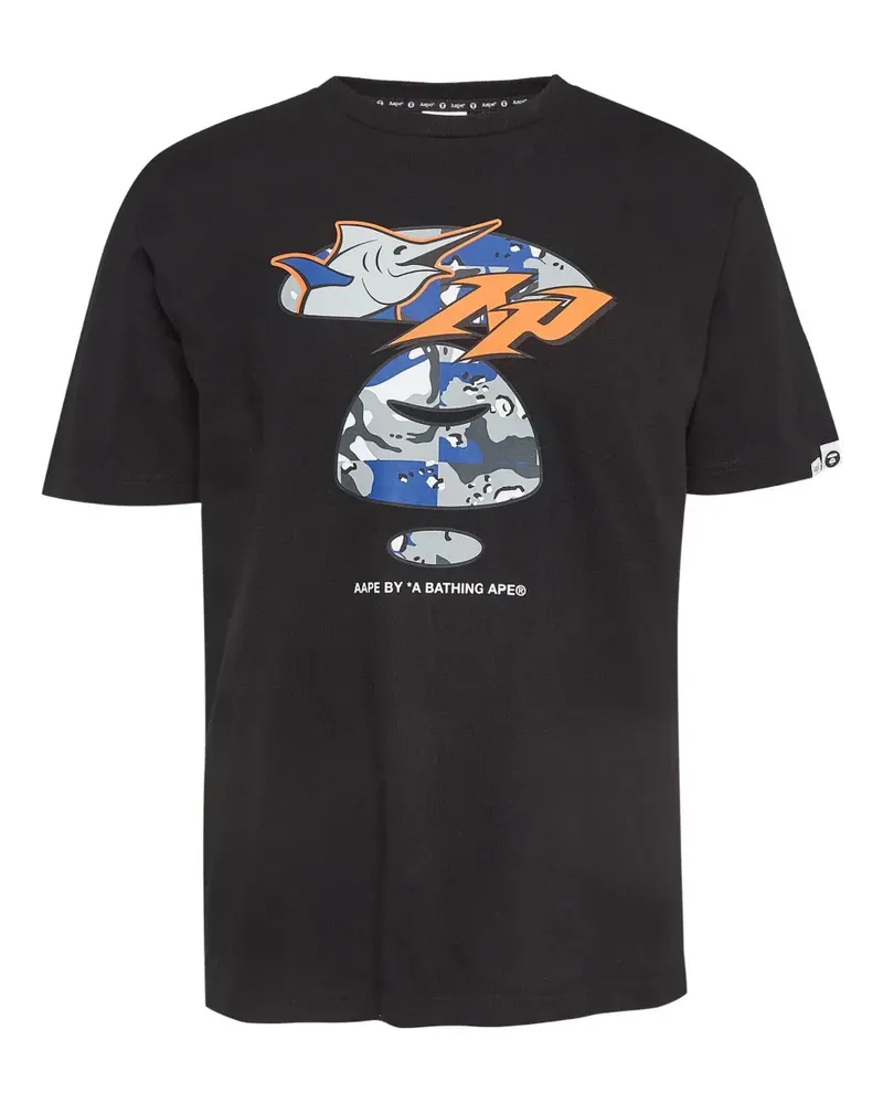 BAPE Shark Ape Head T-Shirt - Schwarz Schwarz