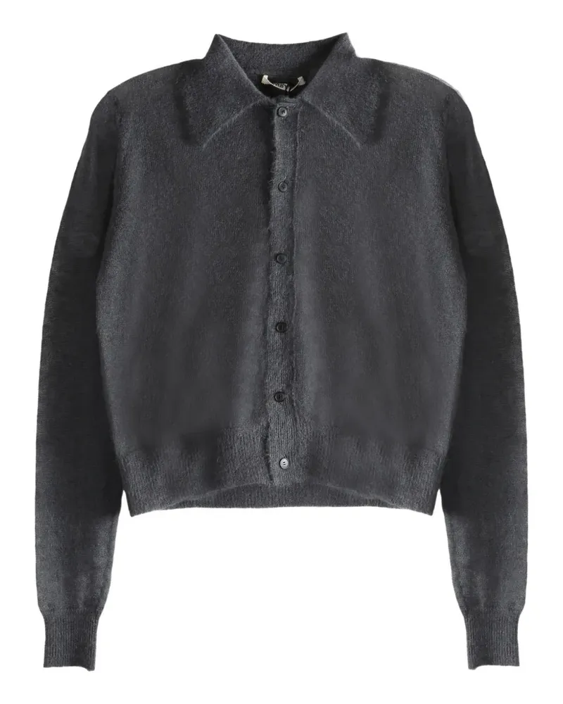 AURALEE buttoned collared cardigan - Grau Grau