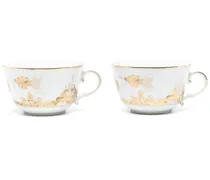 Set aus zwei Oriente Italiano Teetassen - Weiß