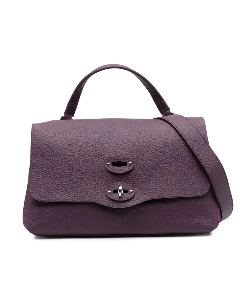 Zanellato Shopper aus strukturiertem Leder Violett