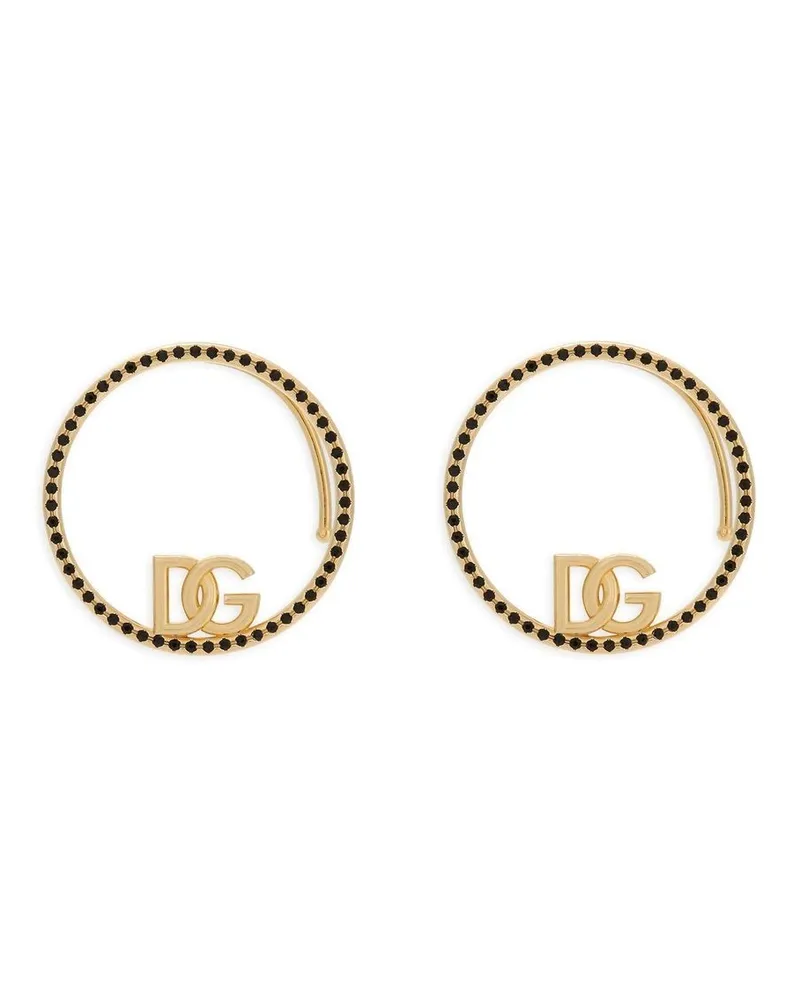 Dolce & Gabbana Ear Cuffs mit strassverziertem DG-Logo - Gold Gold