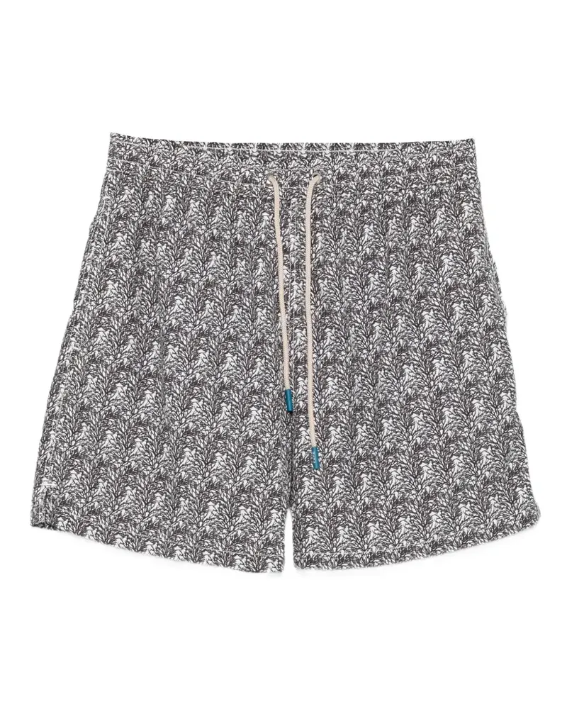 FeFè coral-print drawstring swim shorts - Grau Grau