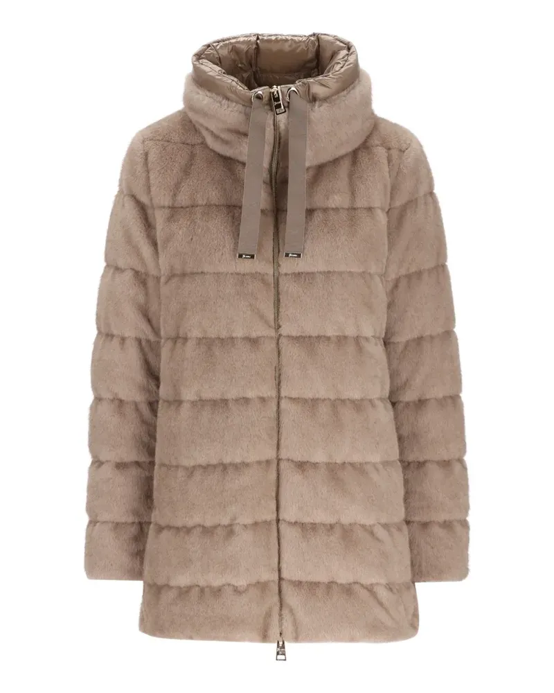 Herno faux-fur padded coat - Nude Nude