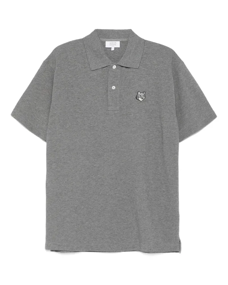 Kitsuné Poloshirt mit Logo-Patch - Grau Grau