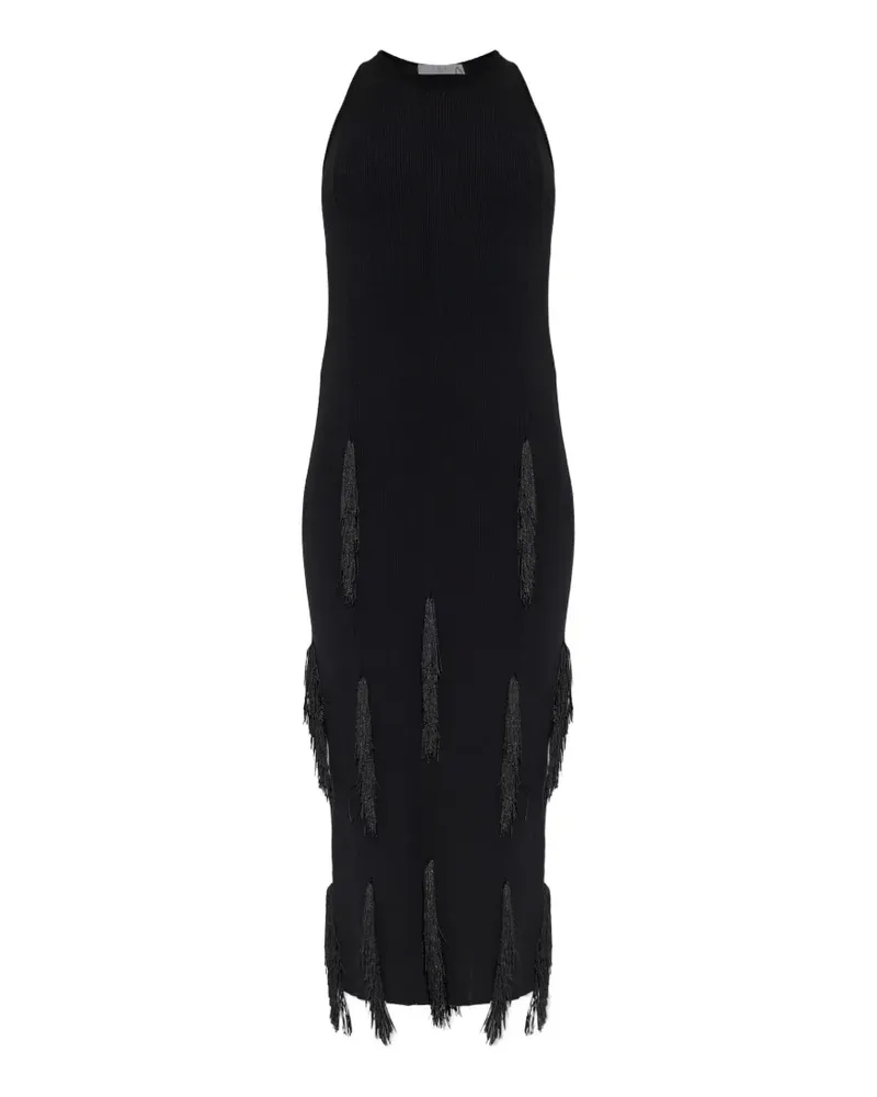IRO midi fringe dress - Schwarz Schwarz