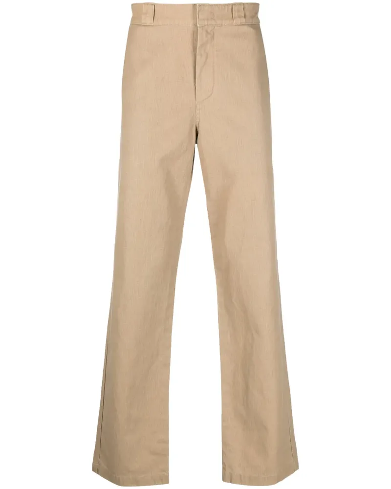 ASPESI Gerade High-Waist-Hose - Nude Nude