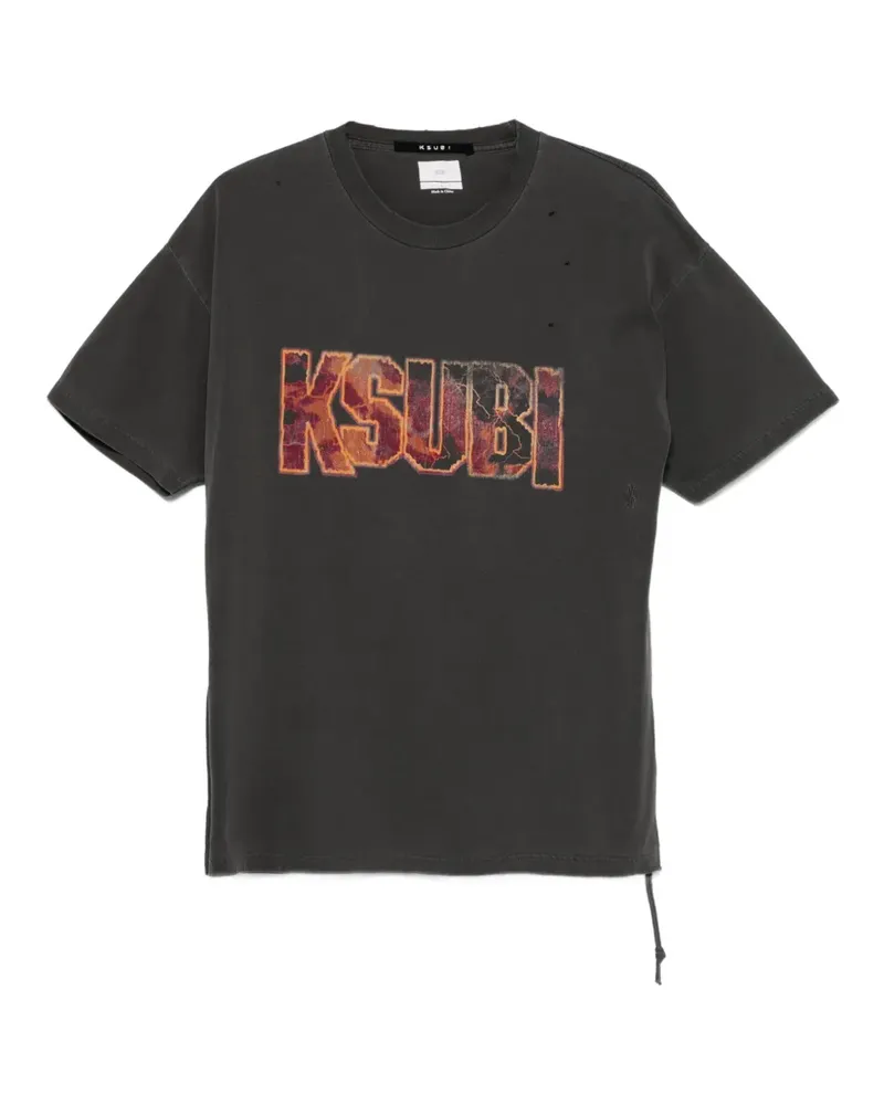 ksubi Kickstart T-Shirt im Distressed-Look - Grau Grau
