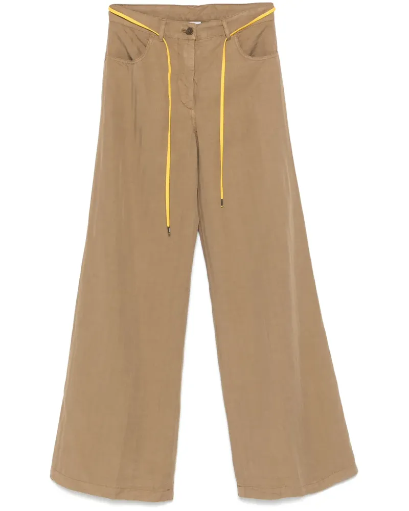 ASPESI Gestreifte Wide-Leg-Hose - Braun Braun