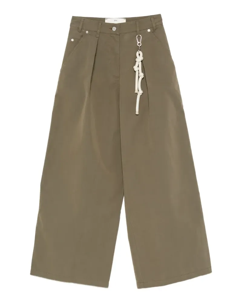 Song For The Mute pleated wide-leg trousers - Grün Grün