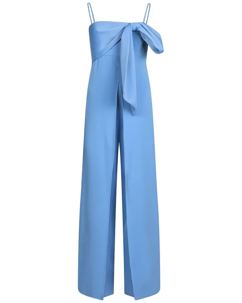 Liu Jo Seiden-Jumpsuit mit Schleifendetail - Blau Blau