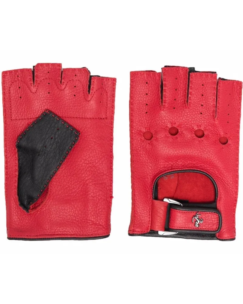 Ferrari Handschuhe aus Leder Rot