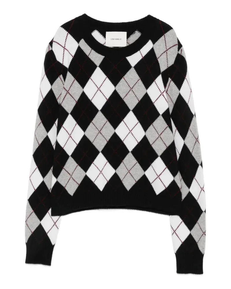 Lisa Yang Antoni argyle-pattern sweater - Schwarz Schwarz