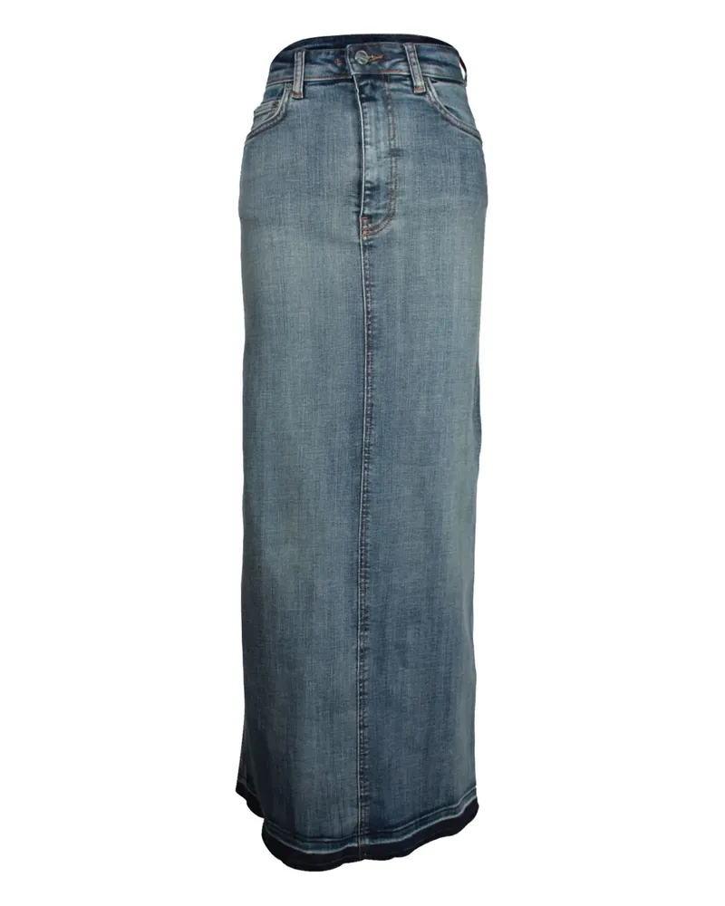 Ganni Maxirock aus Denim - Blau Blau