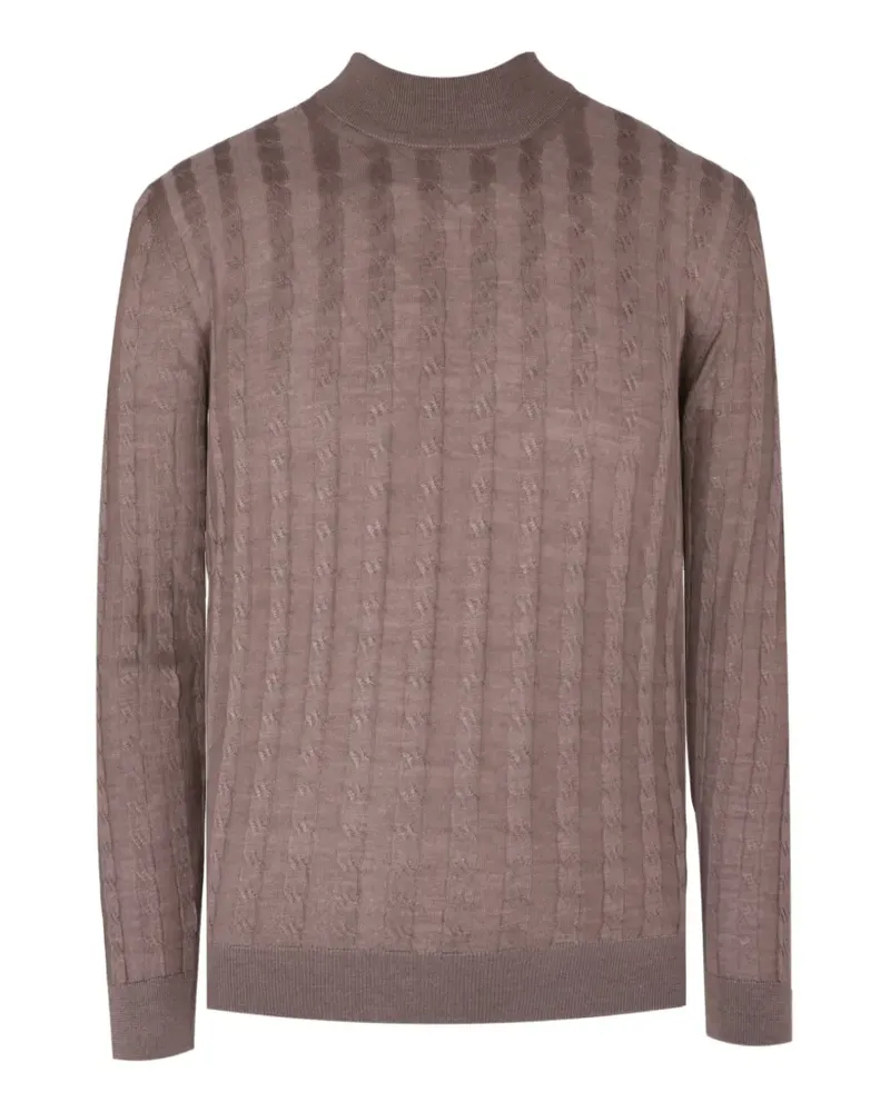 Pal Zileri cable-knit high-neck sweater - Braun Braun