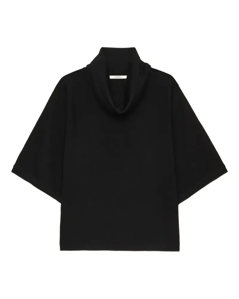Maliparmi Wickelpullover mit drapiertem Effekt - Schwarz Schwarz