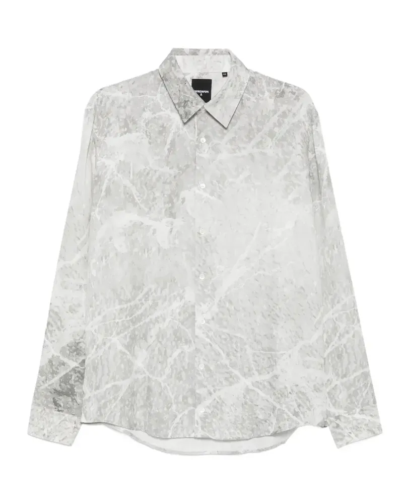 Patrizia Pepe marble-print long-sleeve shirt - Grau Grau