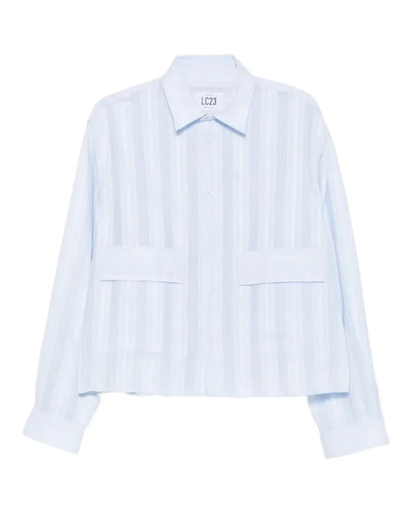 LC23 striped cotton shirt - Blau Blau