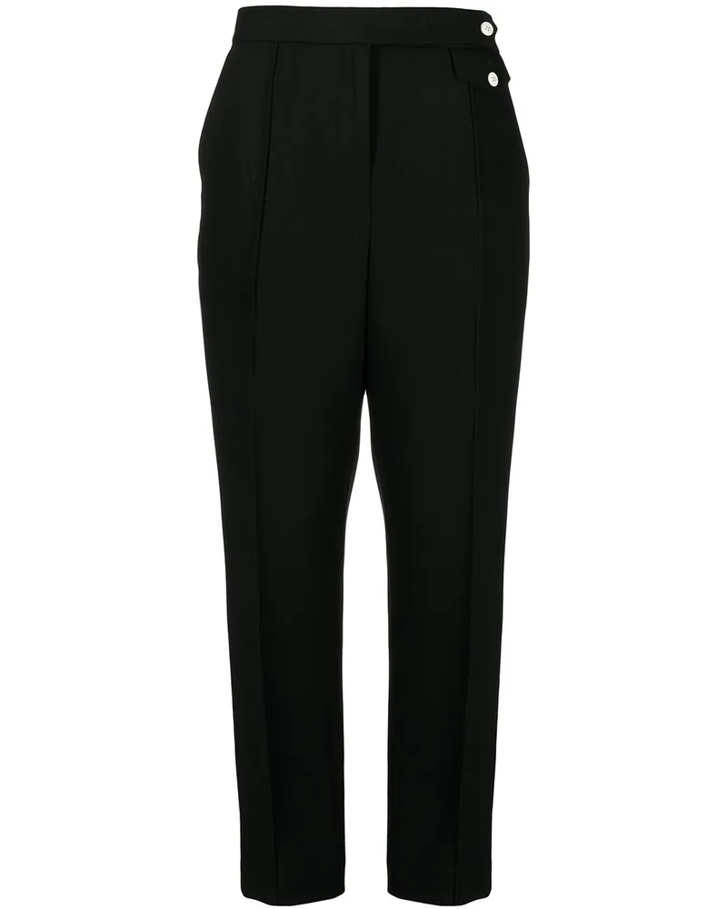 Tory Burch Twill-Krepphose - Schwarz Schwarz