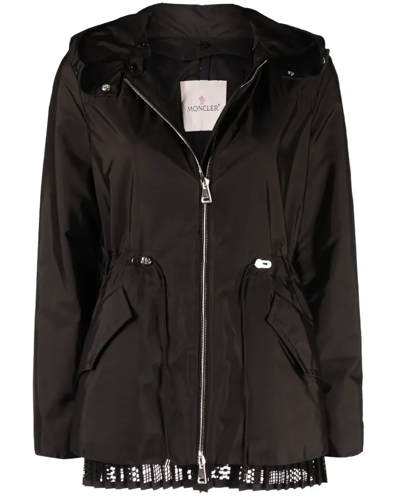 Moncler Baaba Parka mit Spitzensaum - Schwarz Schwarz
