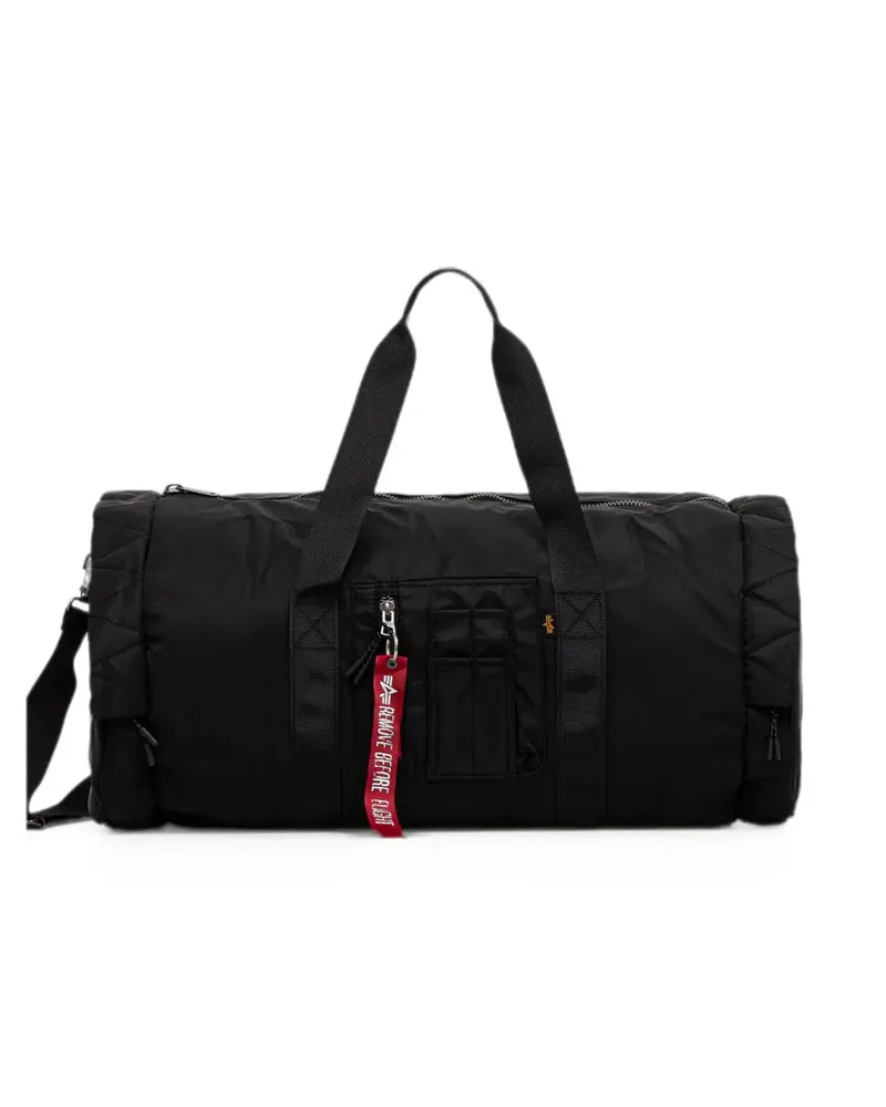 Alpha Industries Gesteppte Reisetasche mit Logo-Print - Schwarz Schwarz