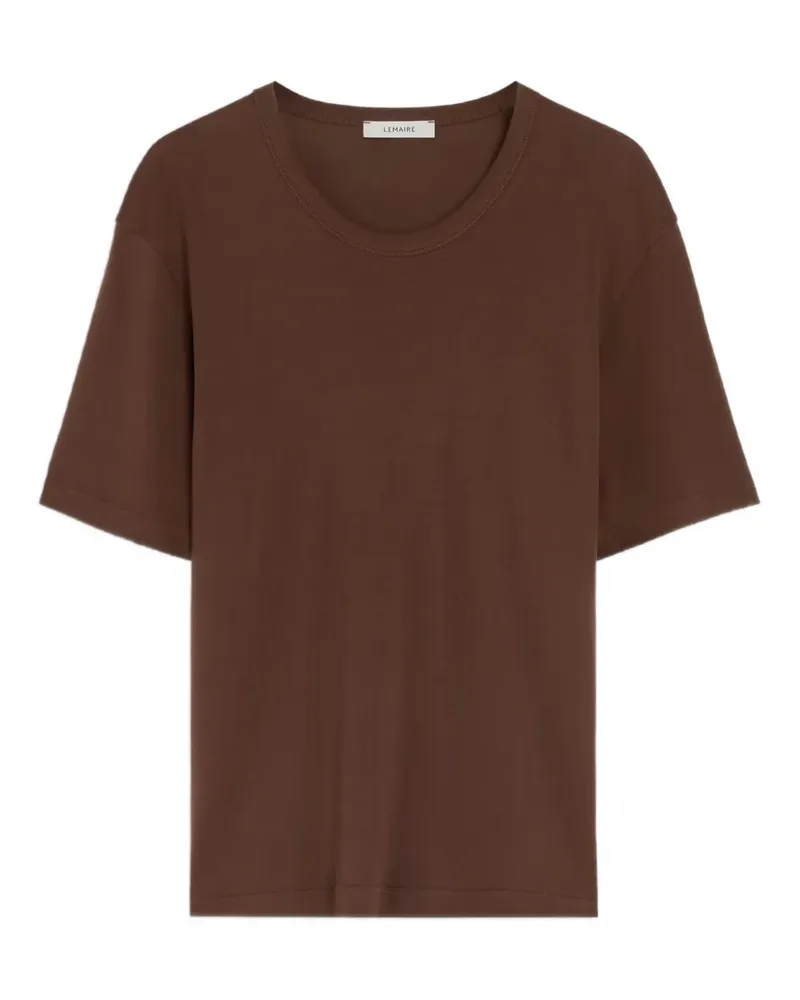 Christophe Lemaire Geripptes T-Shirt - Braun Braun