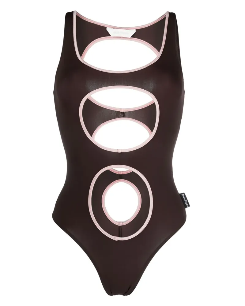 Palm Angels Badeanzug mit Cut-Outs - Braun Braun