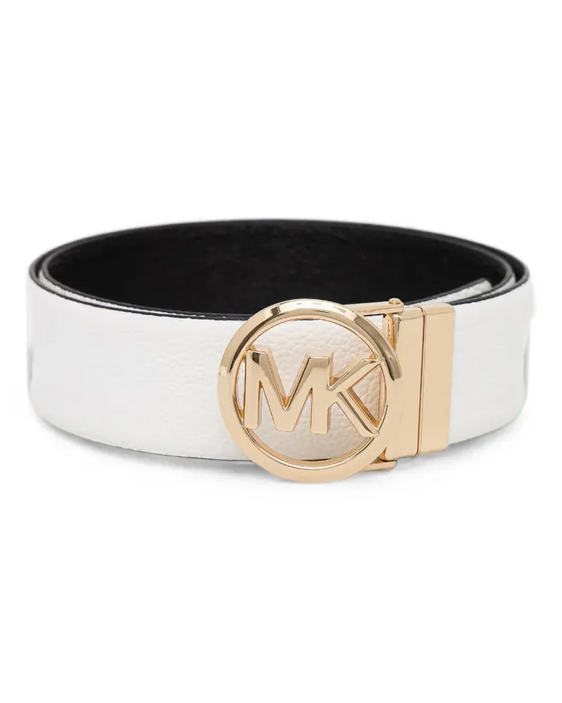 Michael Kors Wendbarer Gürtel mit Logo-Schild - Weiß Weiß