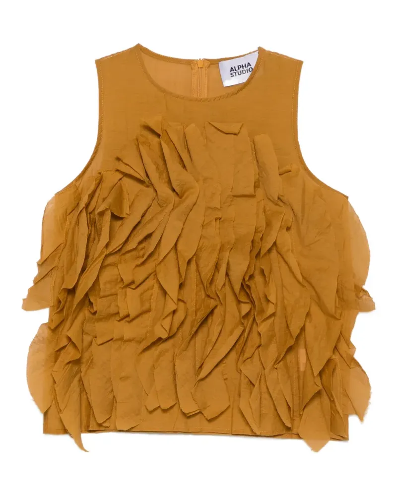 Alpha Studio Top mit Rüschen - Gelb Gelb