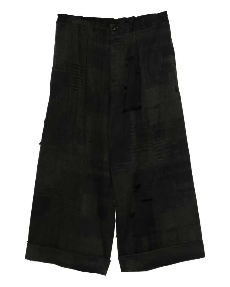 Yohji Yamamoto Hose aus Baumwolle - Schwarz Schwarz